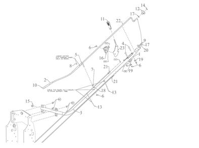Chute Crank Assembly Diagram and Parts List for 19A40024OEM (-2022)(2016) Yard Machines Lawn Tractor